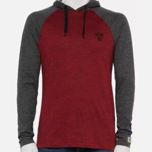 Vans CLASSIC CIRCLE Men's Hooded Raglan Shirt (Sundried Tomato) Size Small